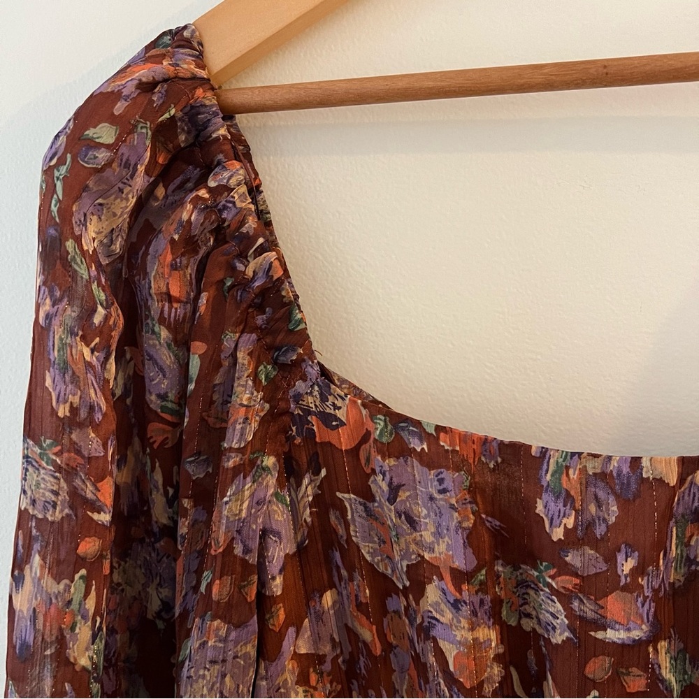 ASTR the Label Arlette Floral Long Sleeve Maxi Dress New with Tags Size Large - Picture 6 of 16